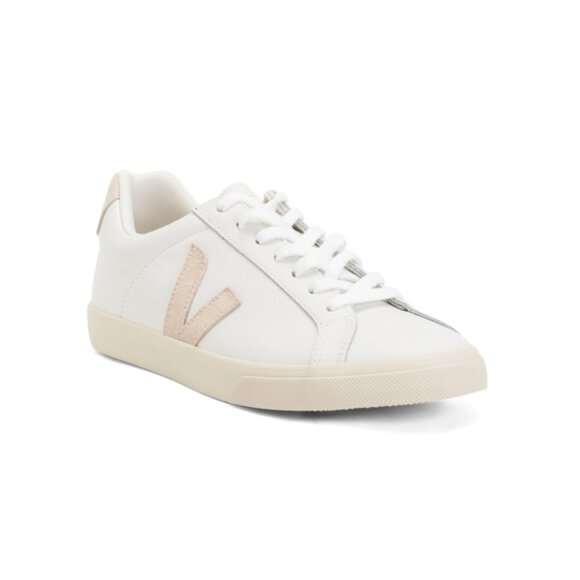 VEJA White/Beige Made In Brazil Leather Esplar Sneakers - Picture 1 of 2